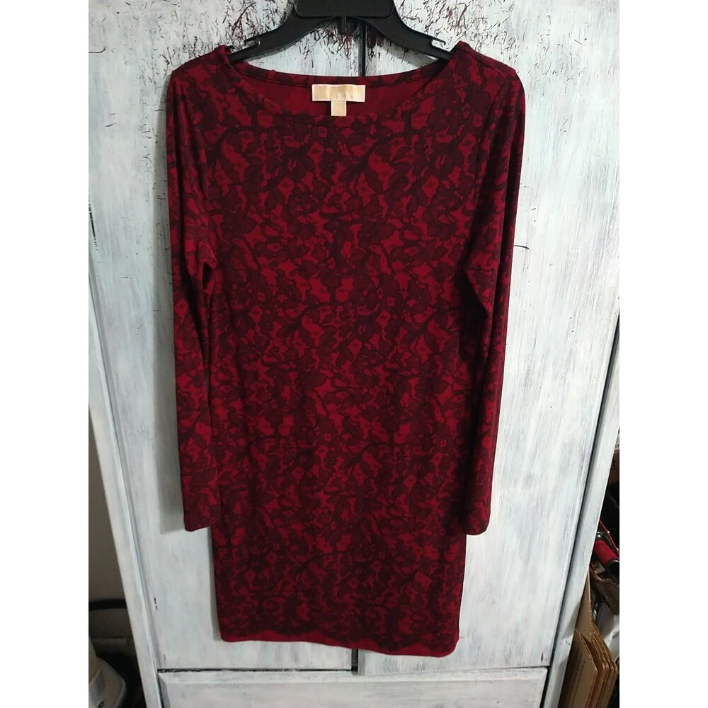 Michael Kors Lace Print Long Sleeve Dress Small Feminine Y2K Vintage Cottage...